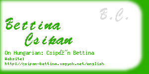 bettina csipan business card